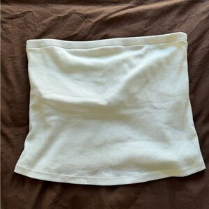 Women’s White Ribbed Tube Top - Target